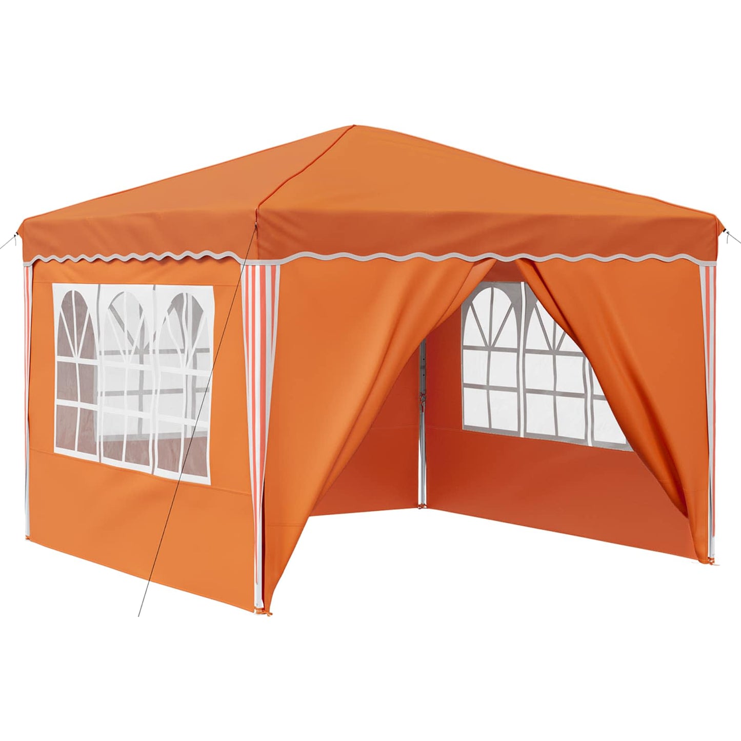 Pop-up Festtelt 288 x 288 x 245 cm Oransje Oxford Stoff