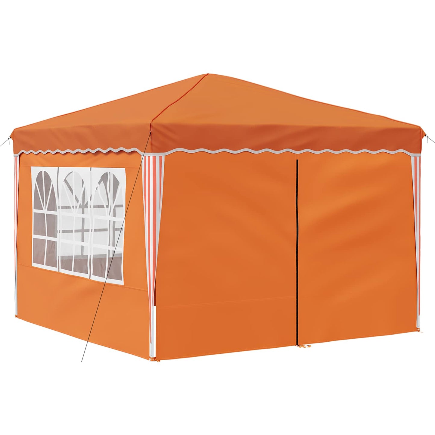 Pop-up Festtelt 288 x 288 x 245 cm Oransje Oxford Stoff