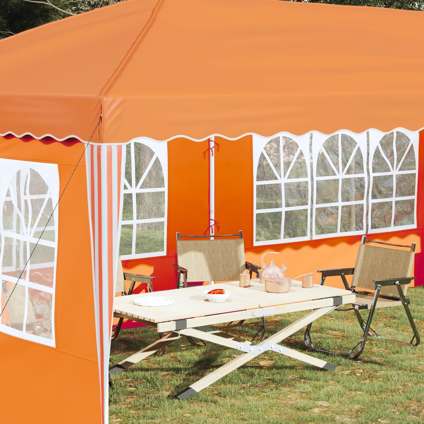 Pop-up Festtelt 575 x 289 x 245 cm Oransje