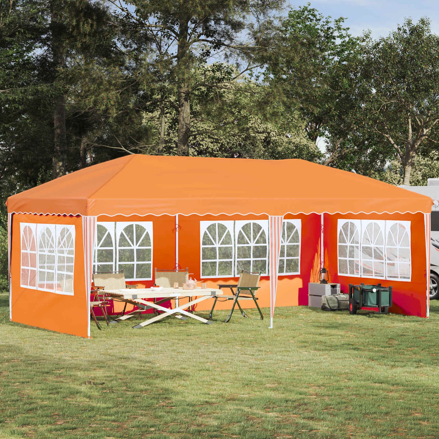 Pop-up Festtelt 575 x 289 x 245 cm Oransje