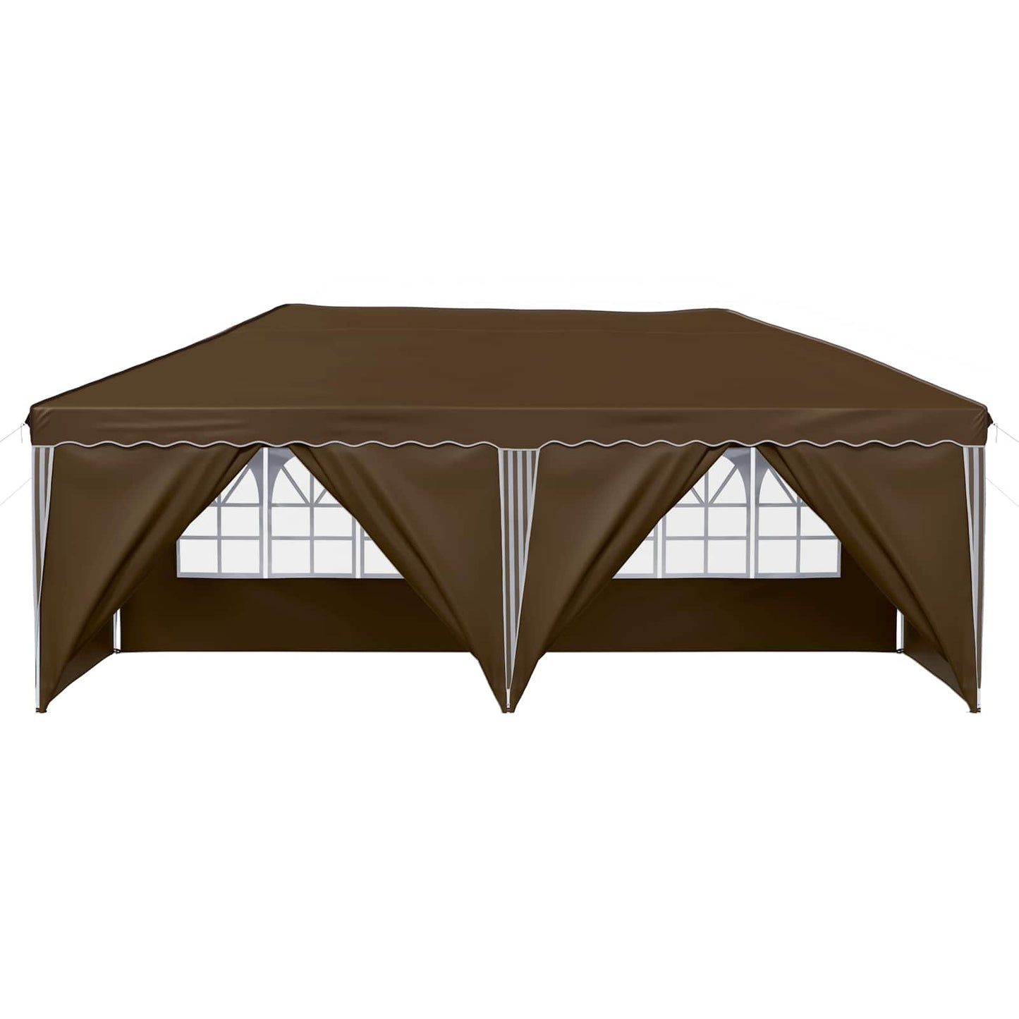 Pop-up Festtelt 575 x 288 x 245 cm Gråbrun