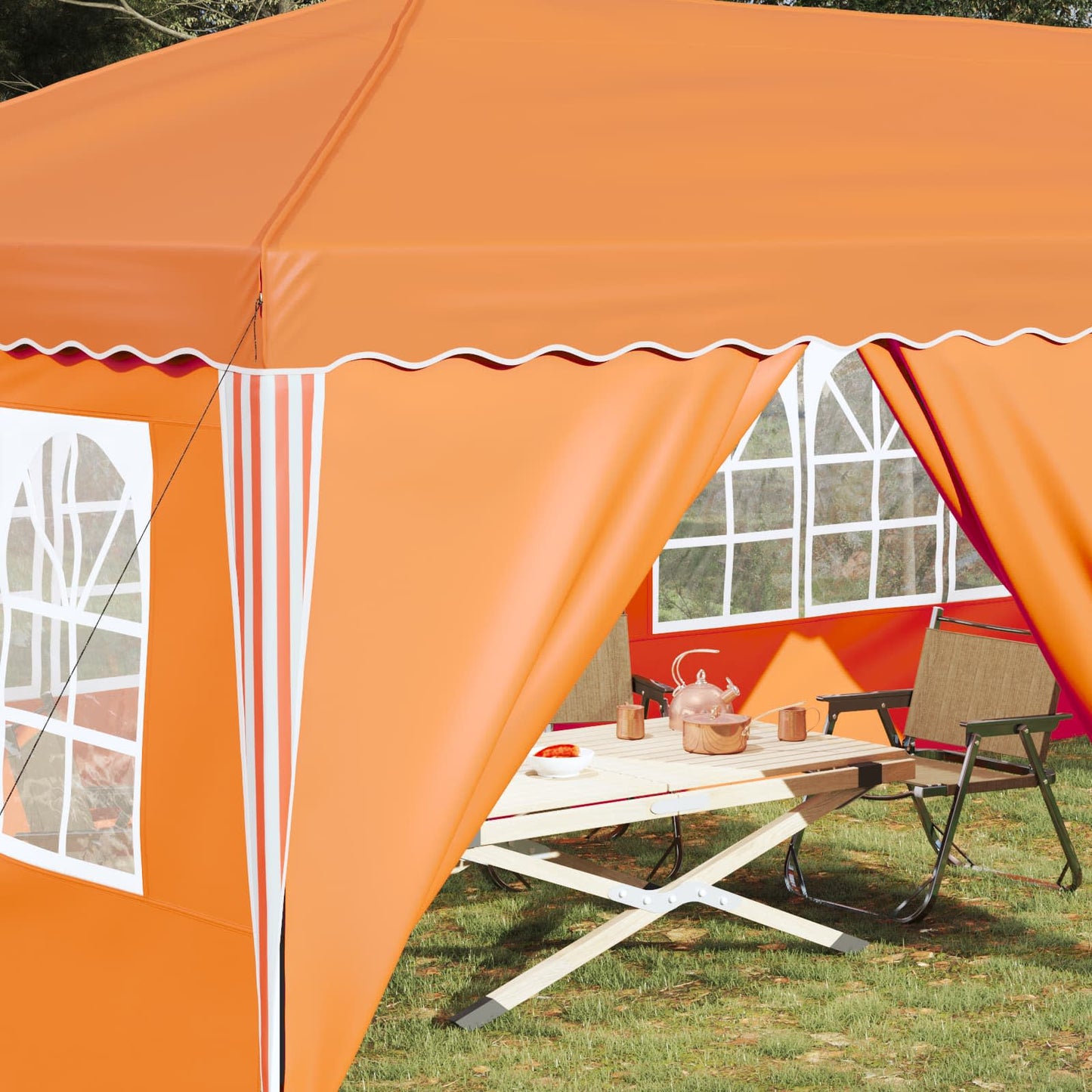Pop-up Festtelt 575 x 288 x 245 cm Oransje