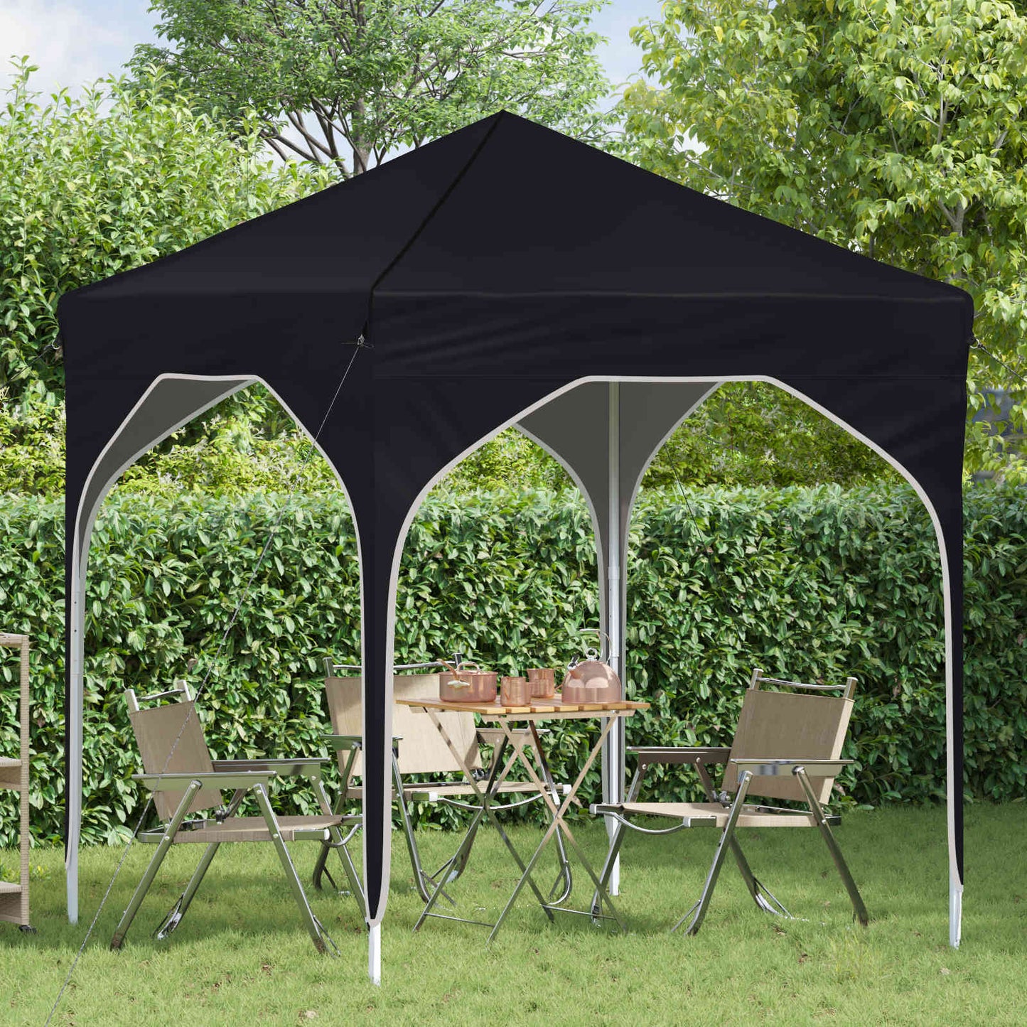 Pop-up Festtelt 194 x 194 x 245 cm Antrasitt