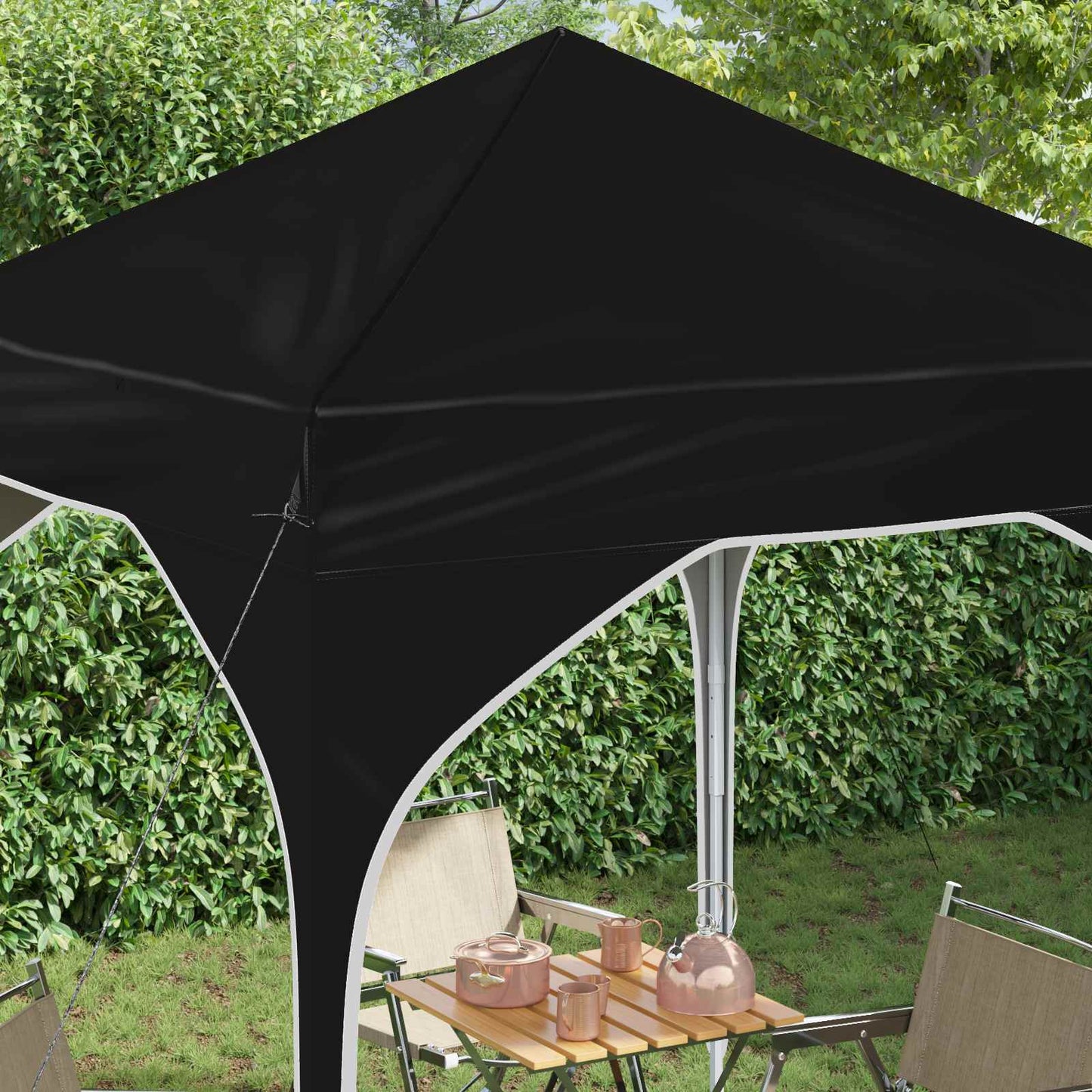 Pop-up Festtelt 194 x 194 x 245 cm Svart