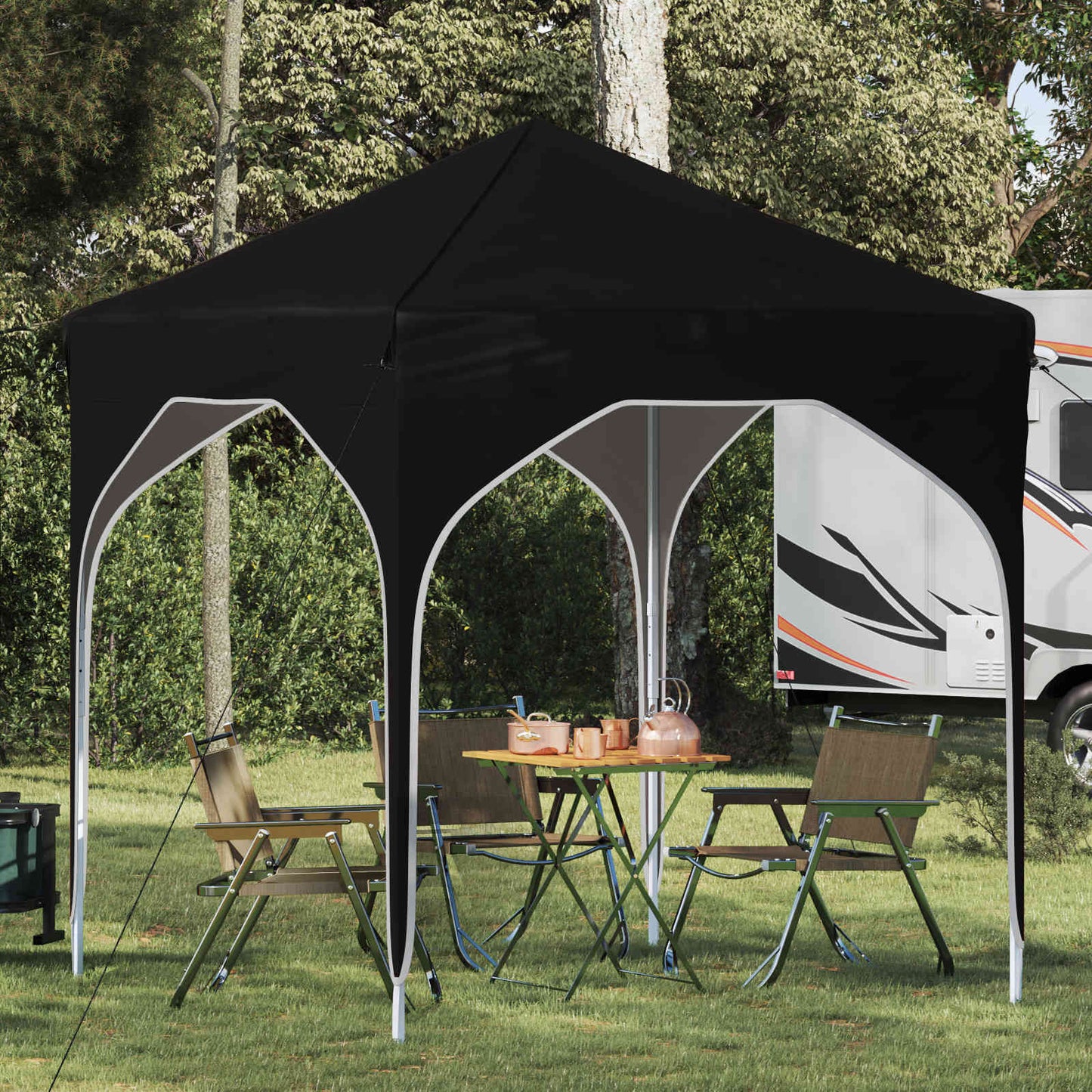 Pop-up Festtelt 194 x 194 x 245 cm Svart