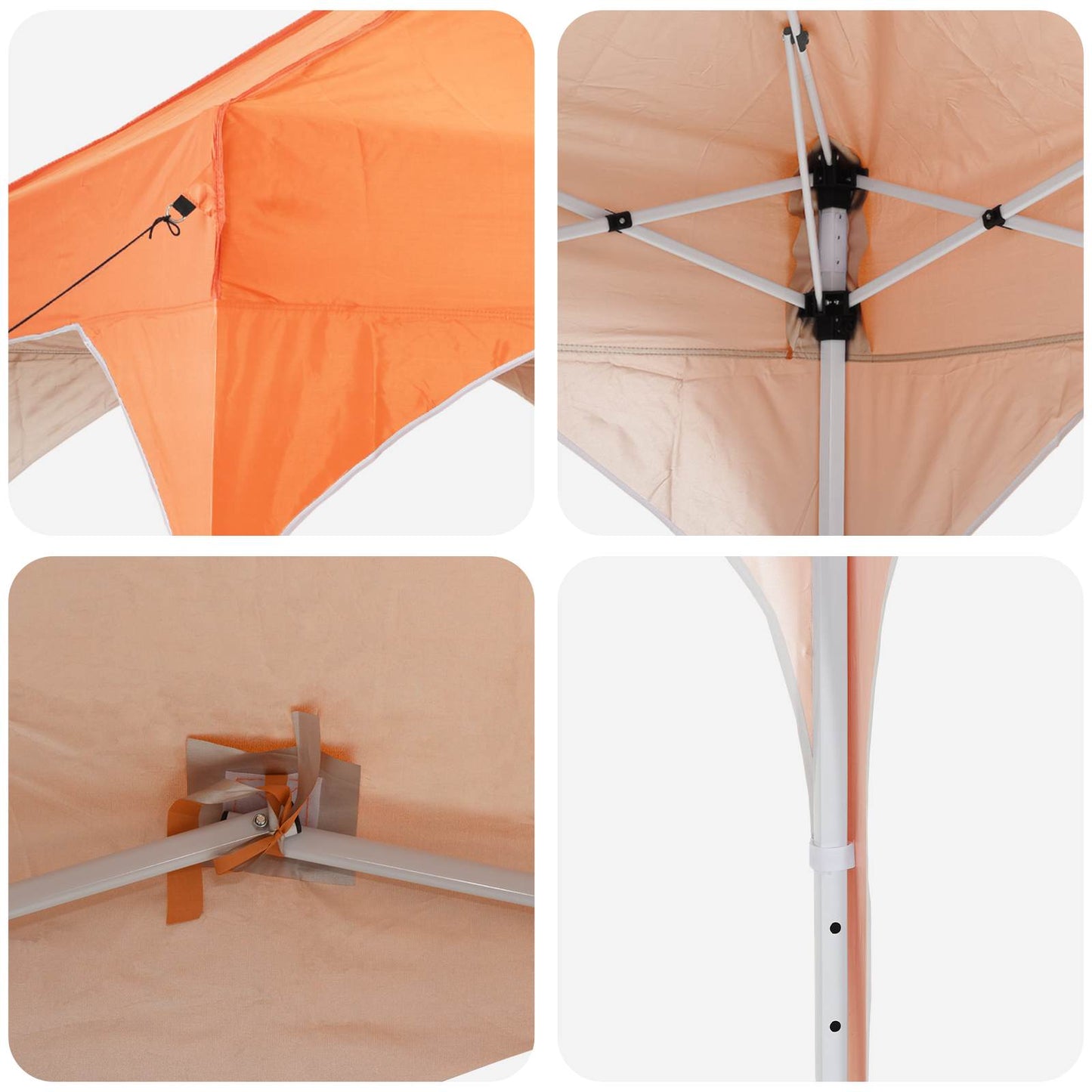 Pop-up Festtelt 194 x 194 x 245 cm Oransje