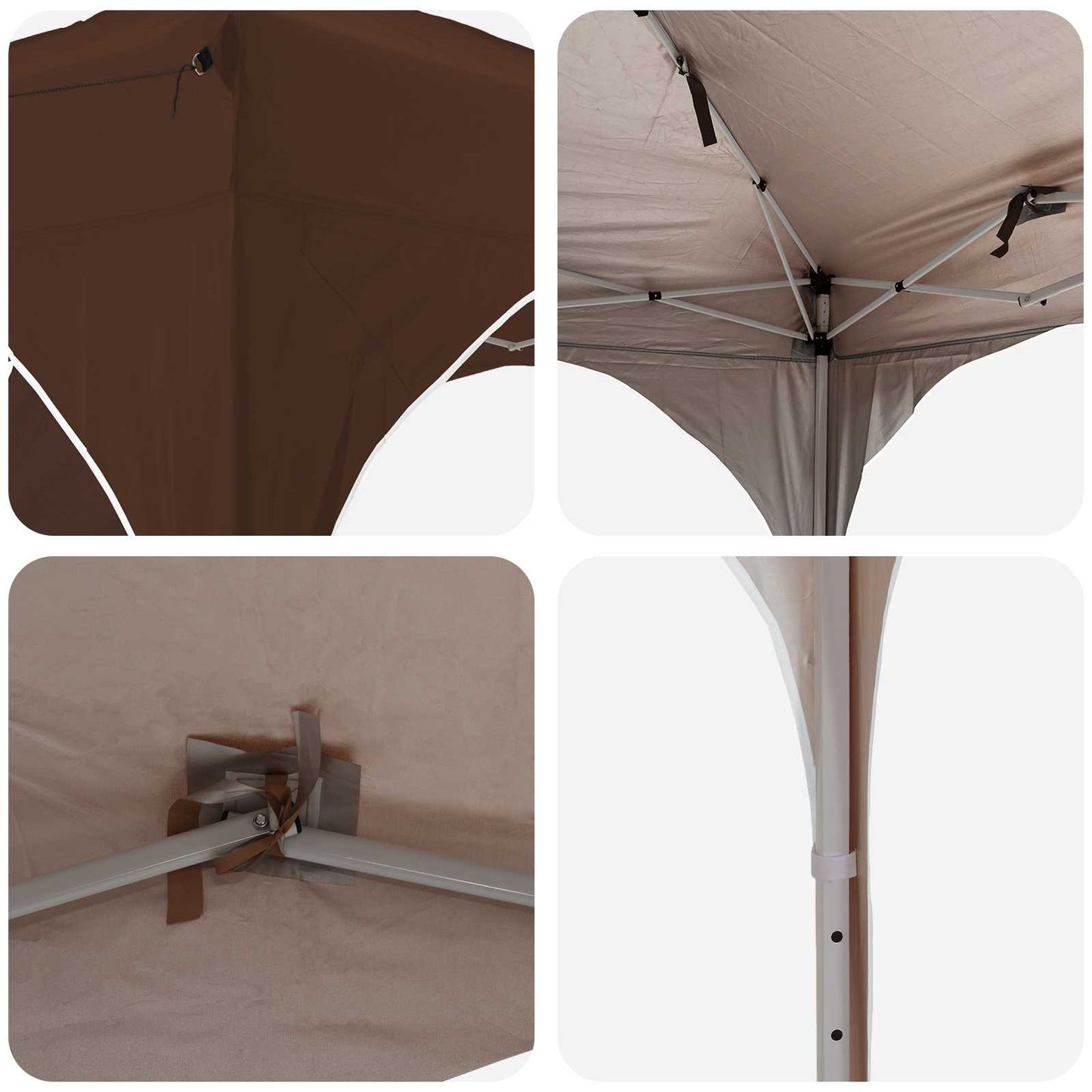 Pop-up Festtelt 192 x 192 x 245 cm Brun