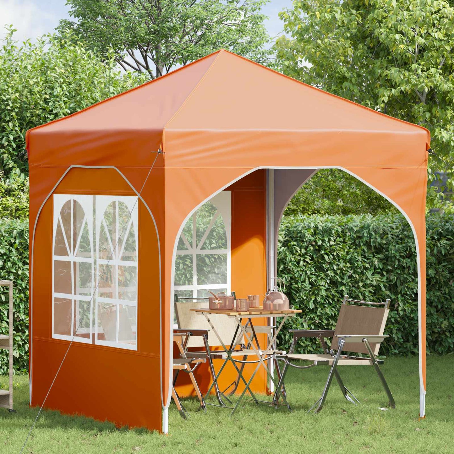 Pop-up Festtelt 192 x 192 x 245 cm Oransje
