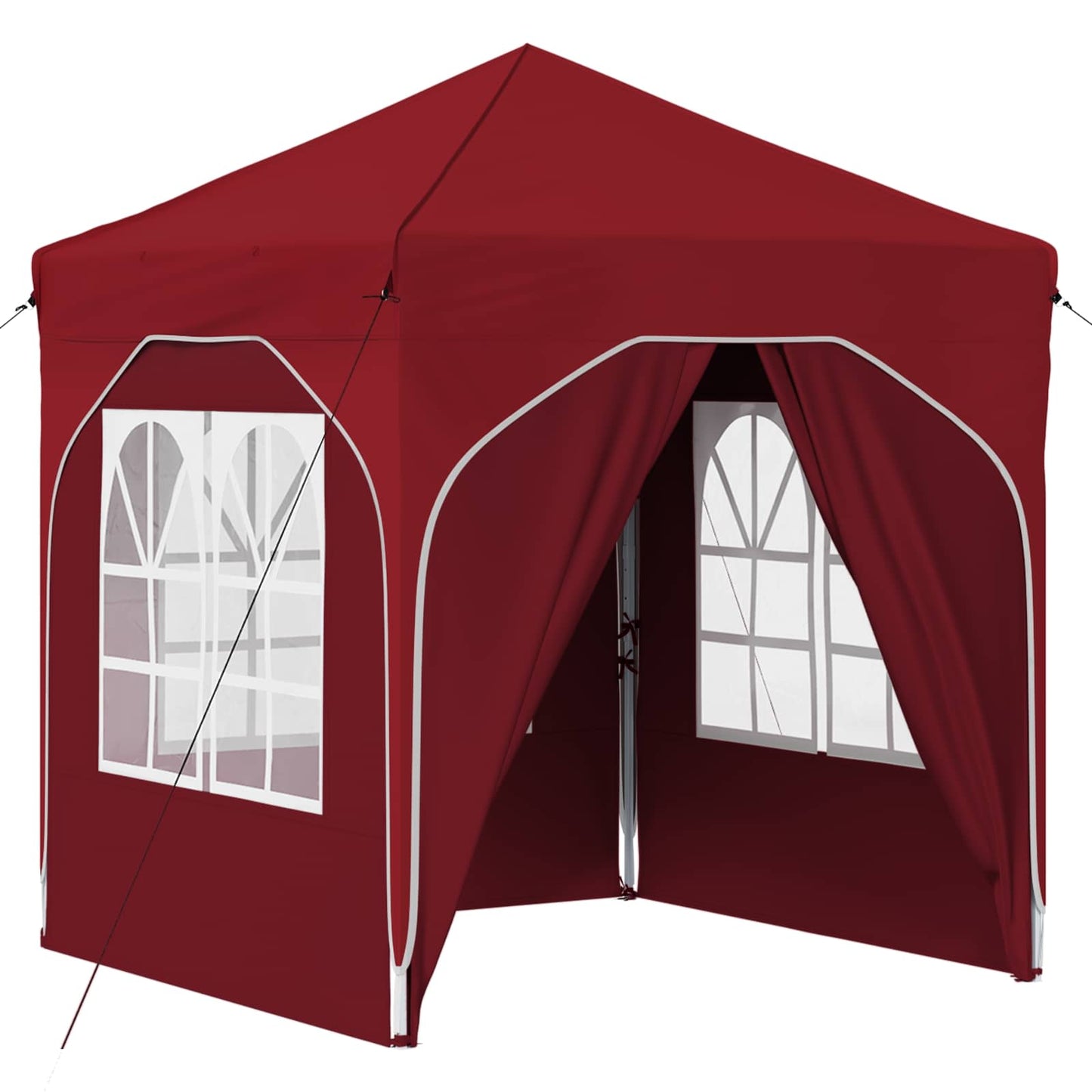 Pop-up Festtelt 192 x 192 x 245 cm Burgunder