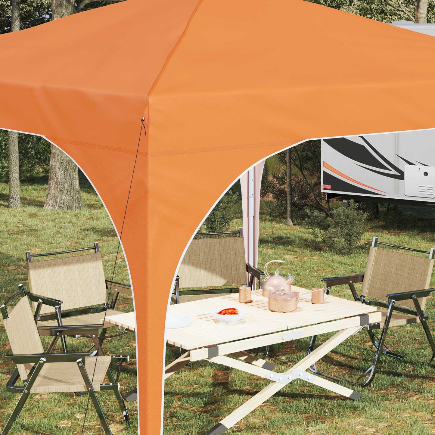 Pop-up Festtelt 290 x 290 x 245 cm Oransje
