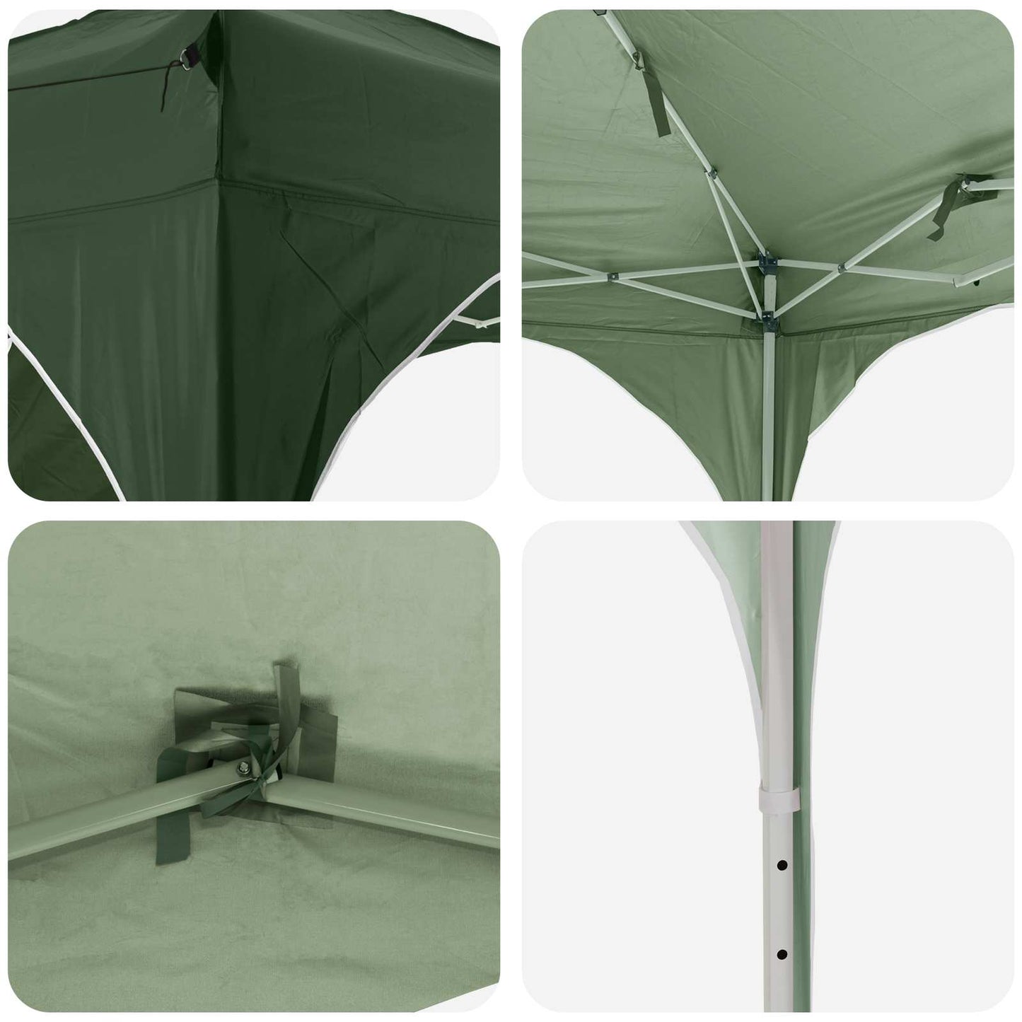 Pop-up Festtelt 290 x 290 x 245 cm Grønn