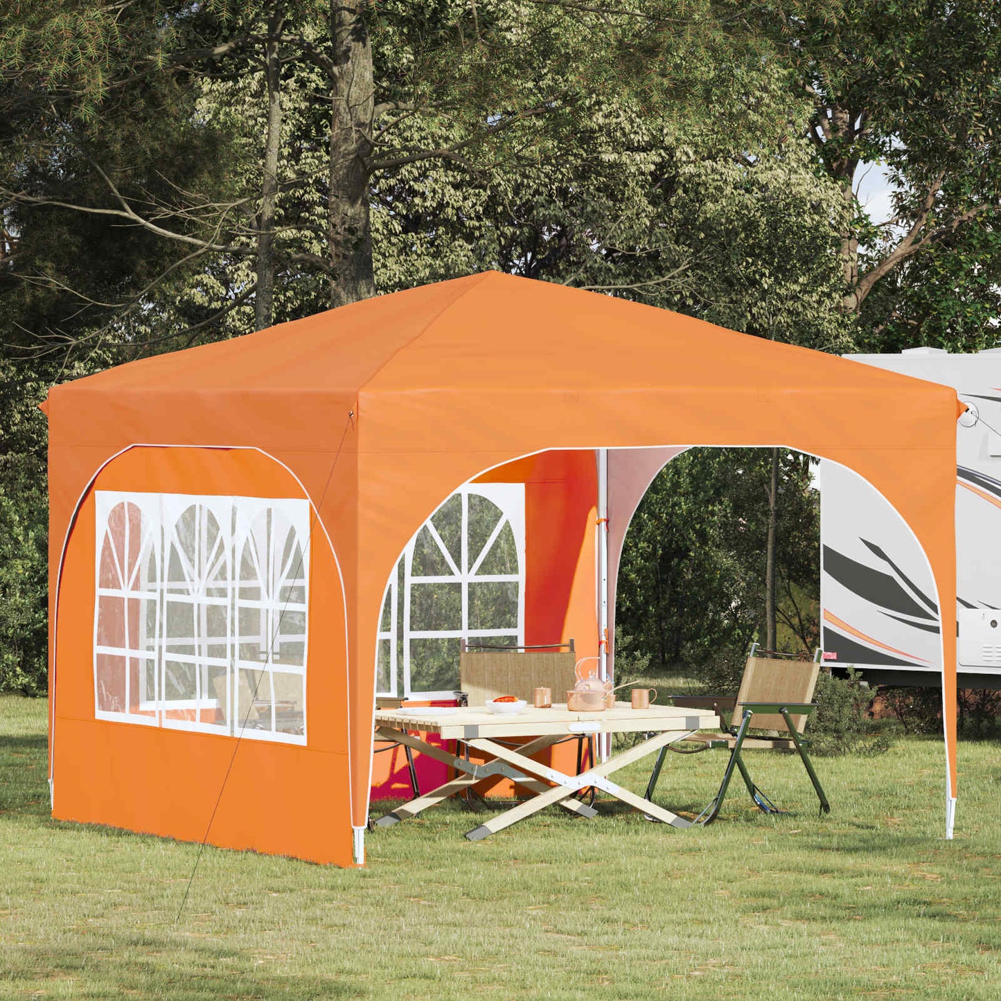 Pop-up Festtelt 290 x 290 x 245 cm Oransje