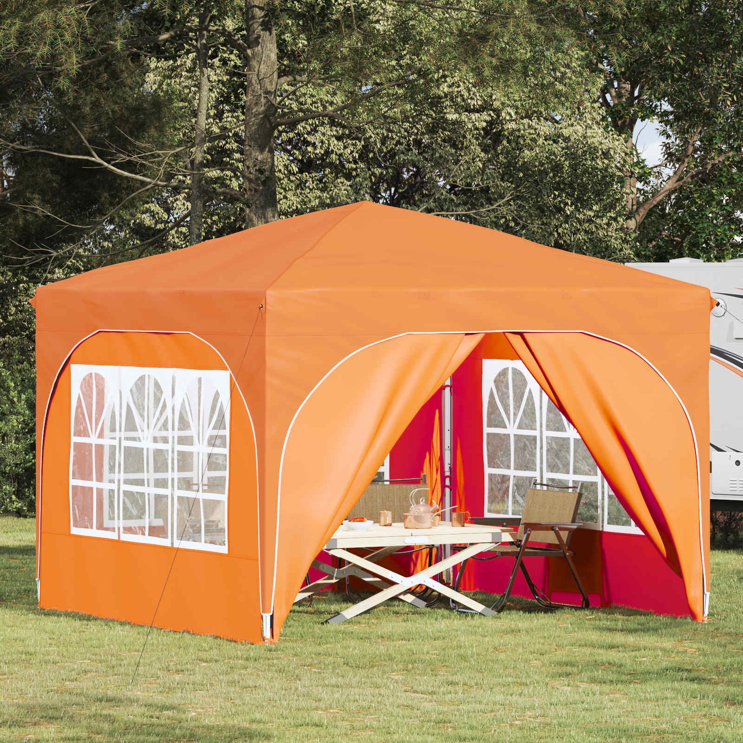 Pop-up Festtelt 290 x 290 x 245 cm Oransje