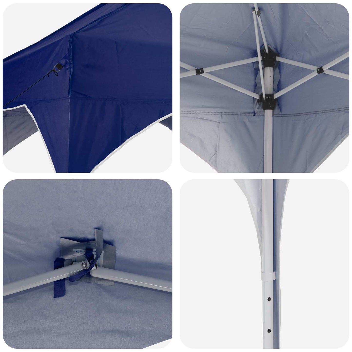 Pop-up Festtelt 575 x 288 x 245 cm Blå Oxford Stoff
