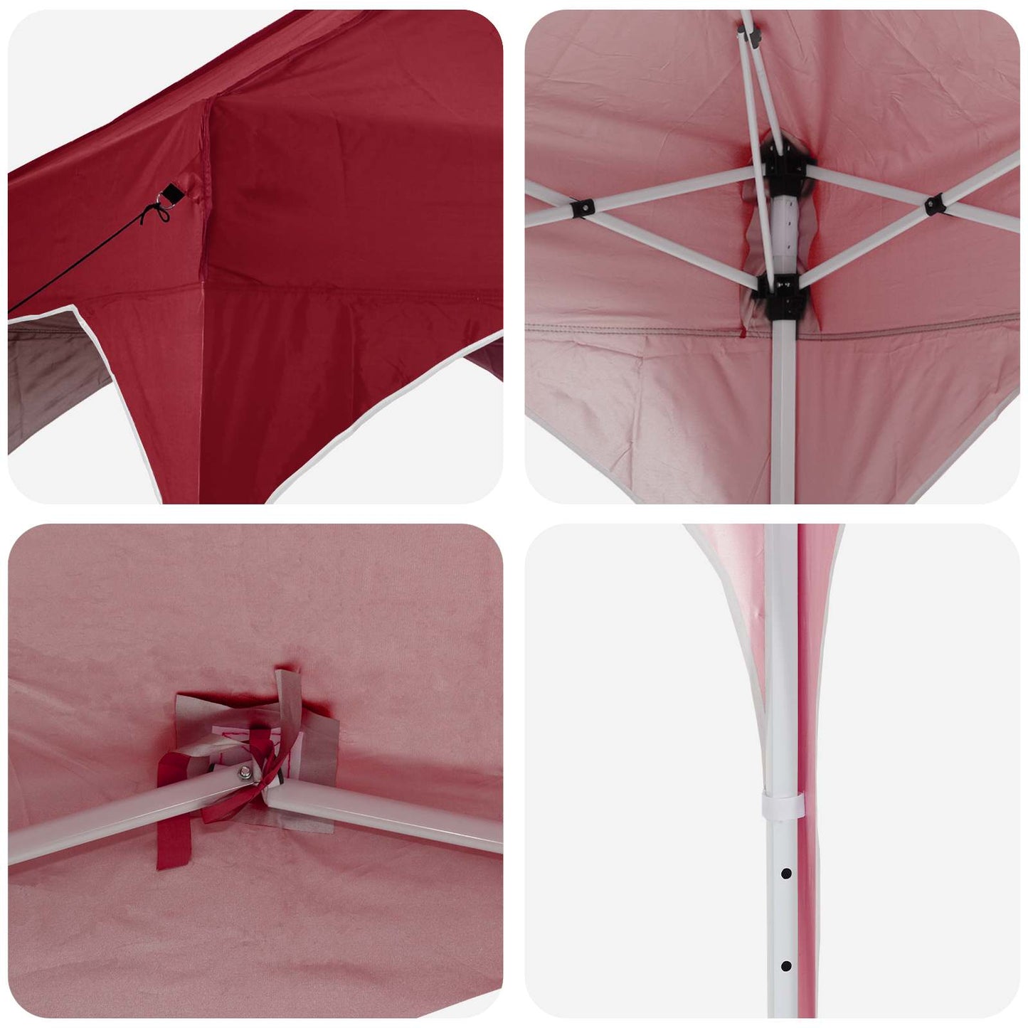 Pop-up Festtelt 575 x 288 x 245 cm Burgunder Oxford Stoff