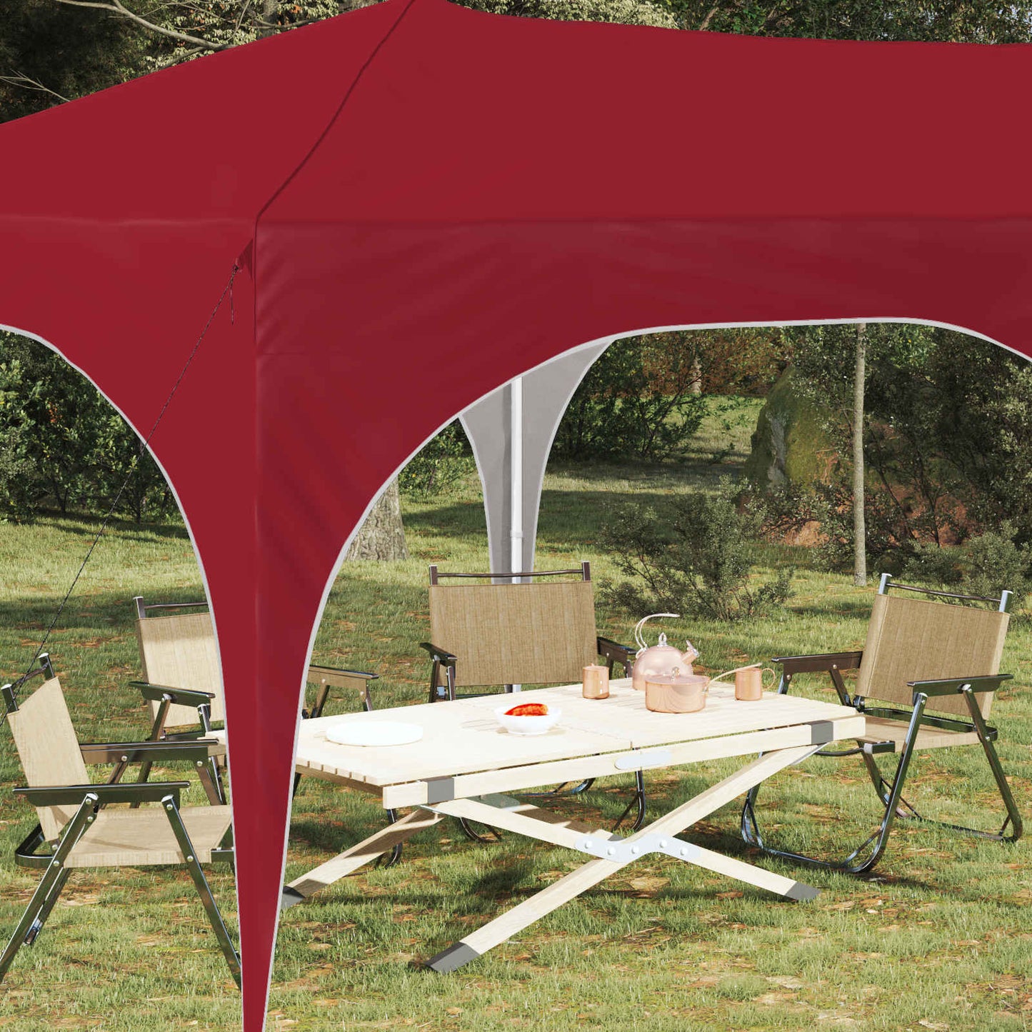 Pop-up Festtelt 575 x 288 x 245 cm Burgunder Oxford Stoff