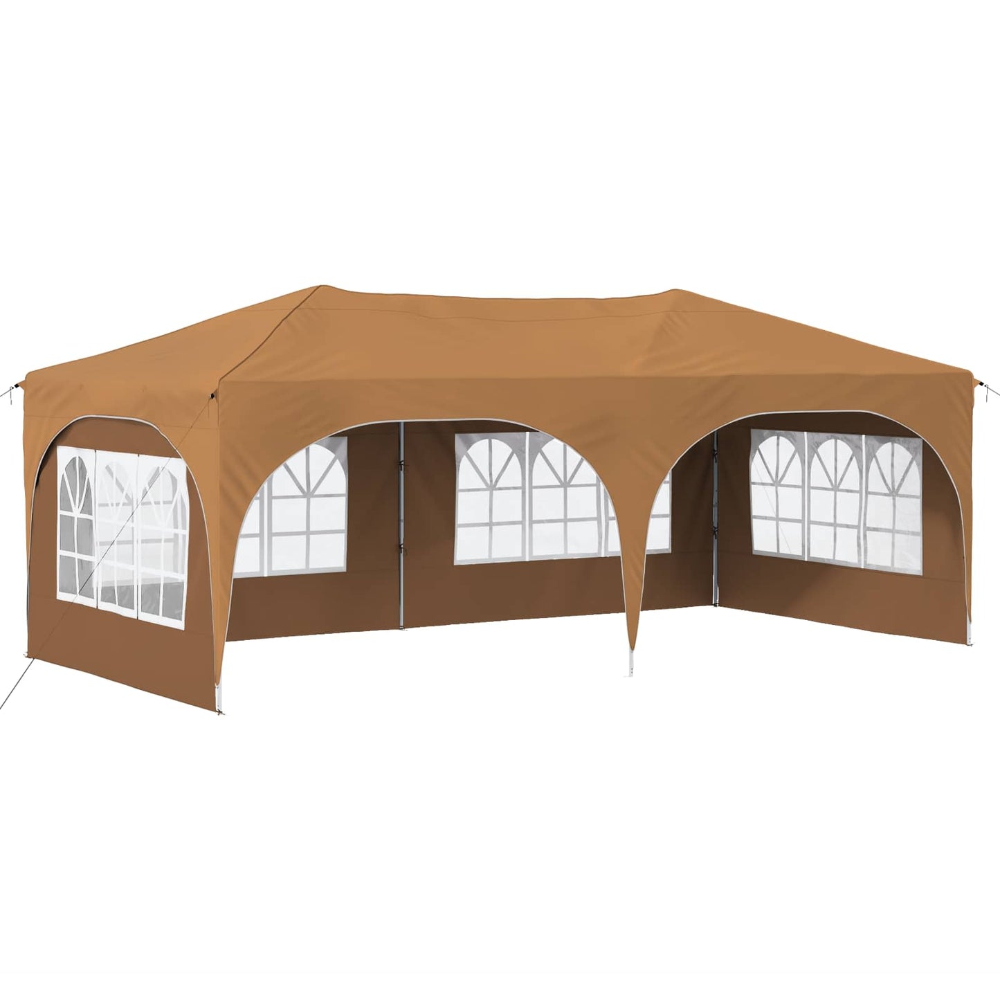 Pop-up Festtelt 575 x 288 x 245 cm Beige Oxford Stoff