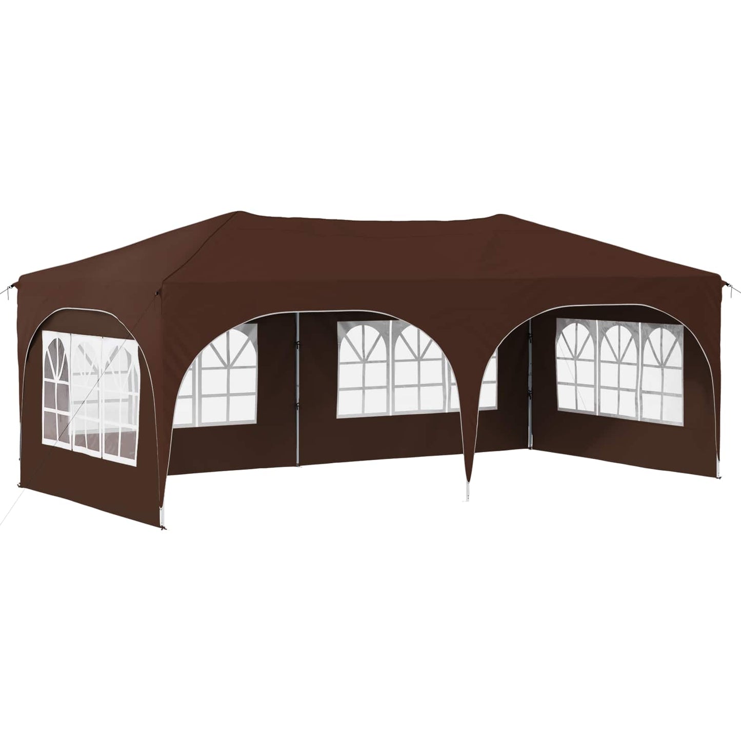 Pop-up Festtelt 575 x 288 x 245 cm Brun Oxford Stoff