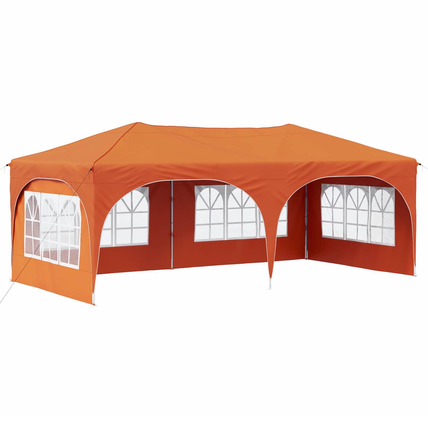 Pop-up Festtelt 575 x 288 x 245 cm Oransje Oxford Stoff