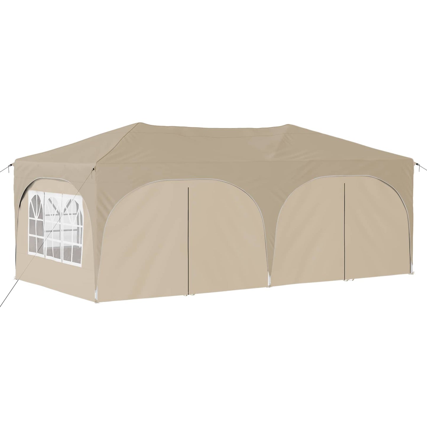 Pop-up Festtelt Krem 575 x 288 x 245 cm Oxford Stoff