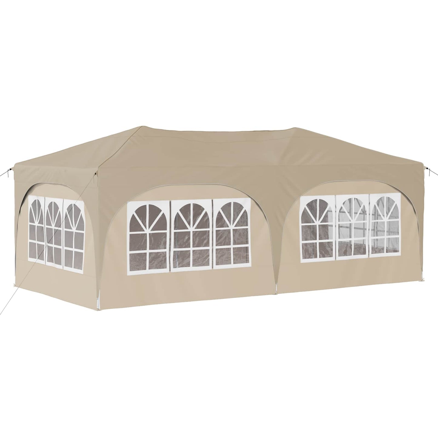 Pop-up Festtelt Krem 575 x 288 x 245 cm Oxford Stoff