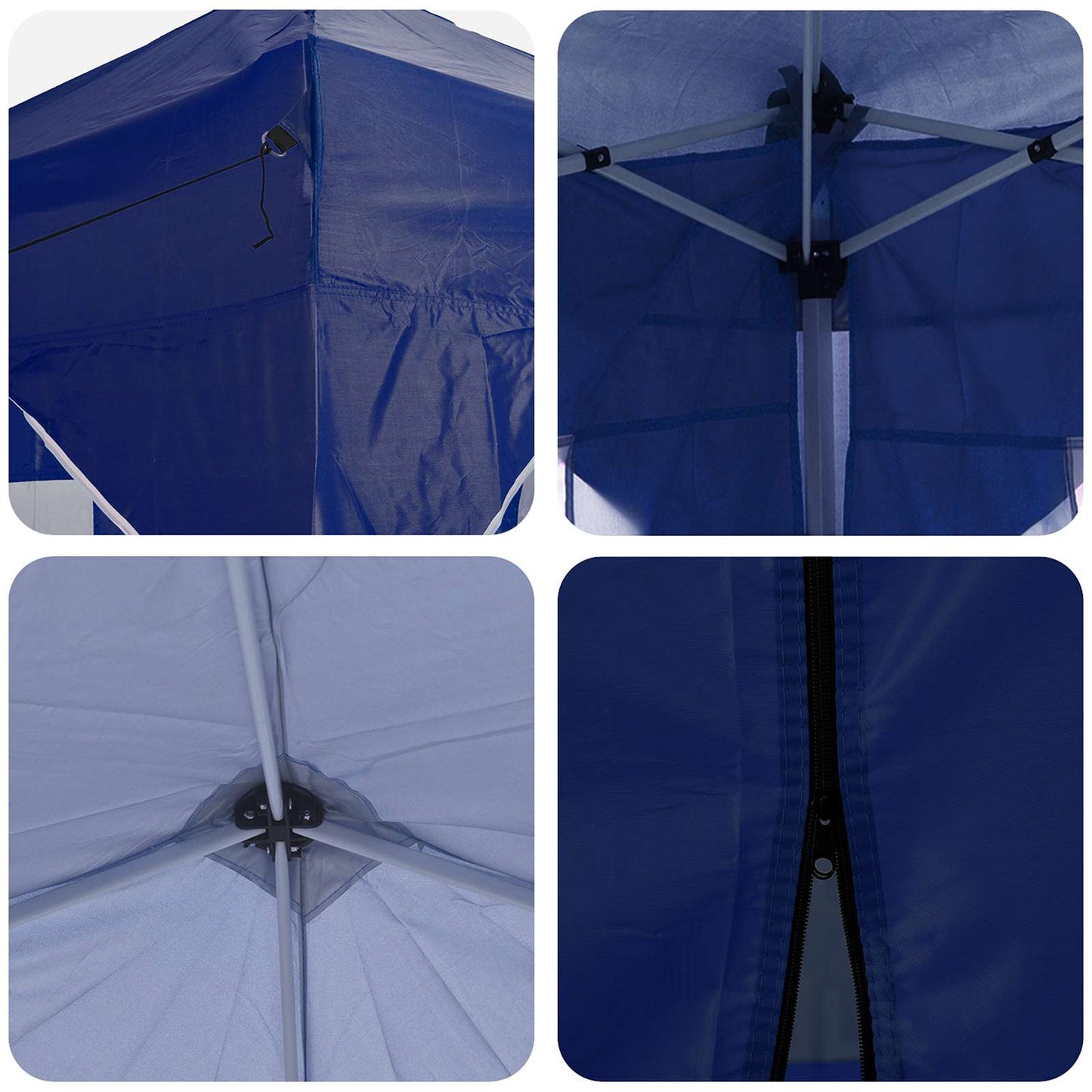 Pop-up Festtelt 575 x 288 x 245 cm Blå Oxford Stoff