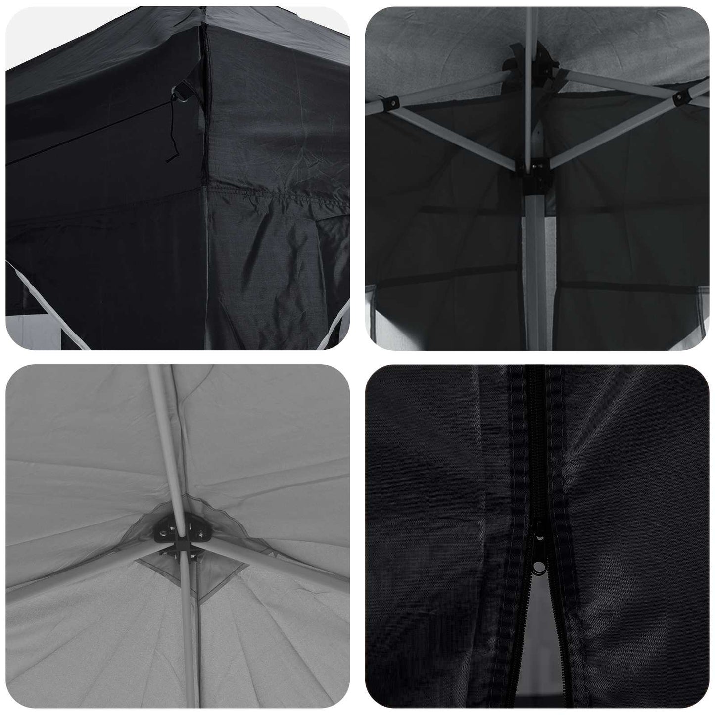 Pop-up Festtelt 575 x 288 x 245 cm Antrasitt Oxford Stoff