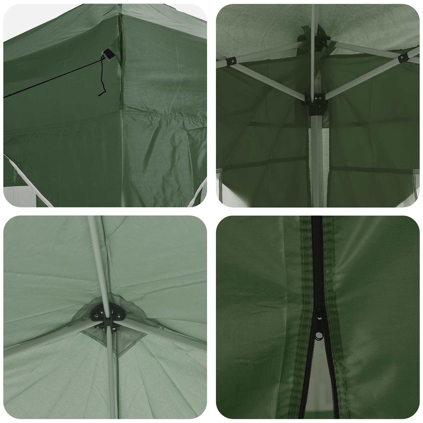 Pop-up Festtelt 575 x 288 x 245 cm Grønn Oxford Stoff