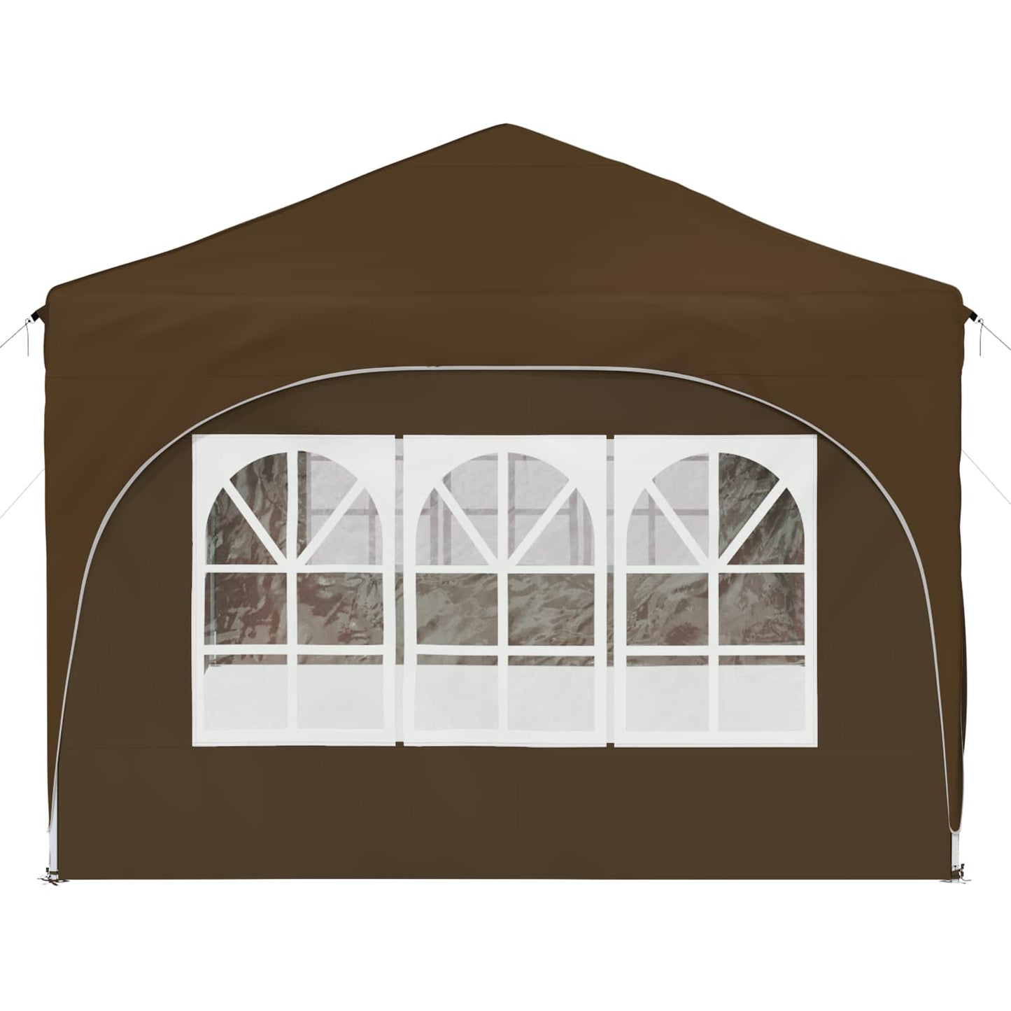 Pop-up Festtelt 575 x 288 x 245 cm Gråbrun Oxford Stoff