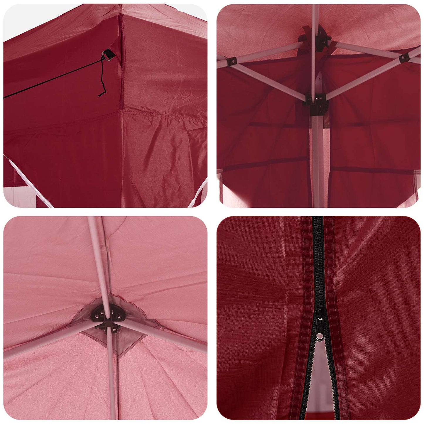 Pop-up Festtelt 575 x 288 x 245 cm Burgunder Oxford Stoff