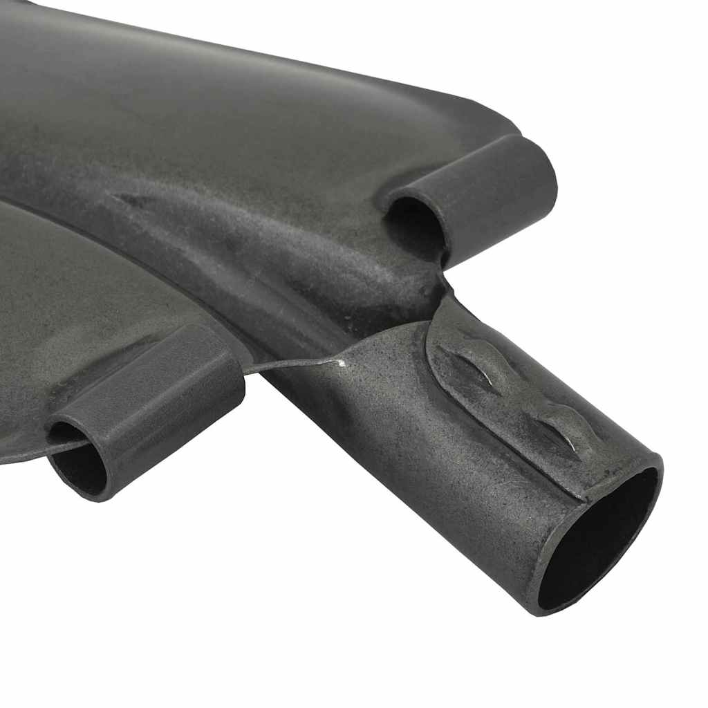 Spadehode sølv 33 x 21 cm Pulverlakkert stål