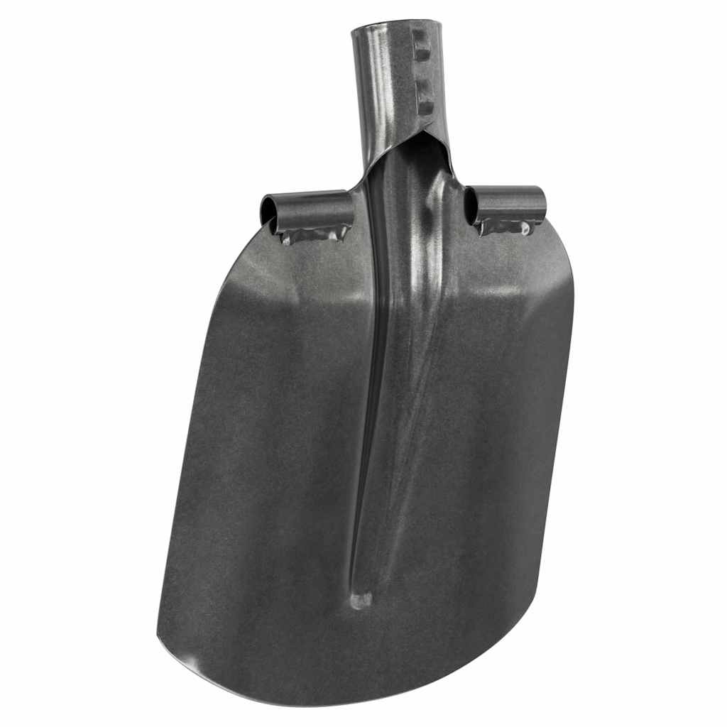 Spadehode sølv 33 x 21 cm Pulverlakkert stål