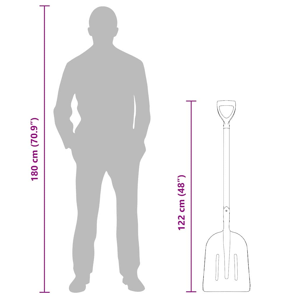 Spade sølv 29 x 122 cm Aluminium