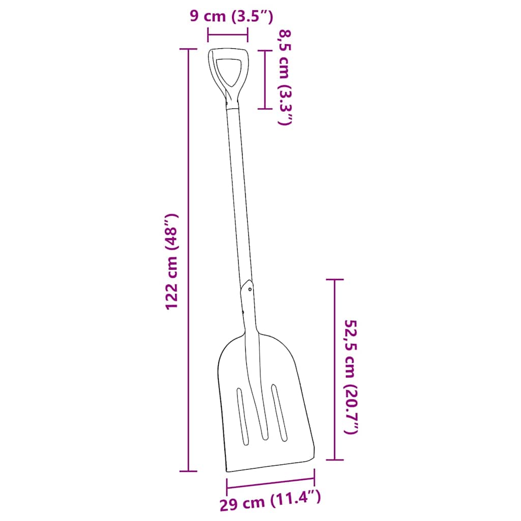 Spade sølv 29 x 122 cm Aluminium