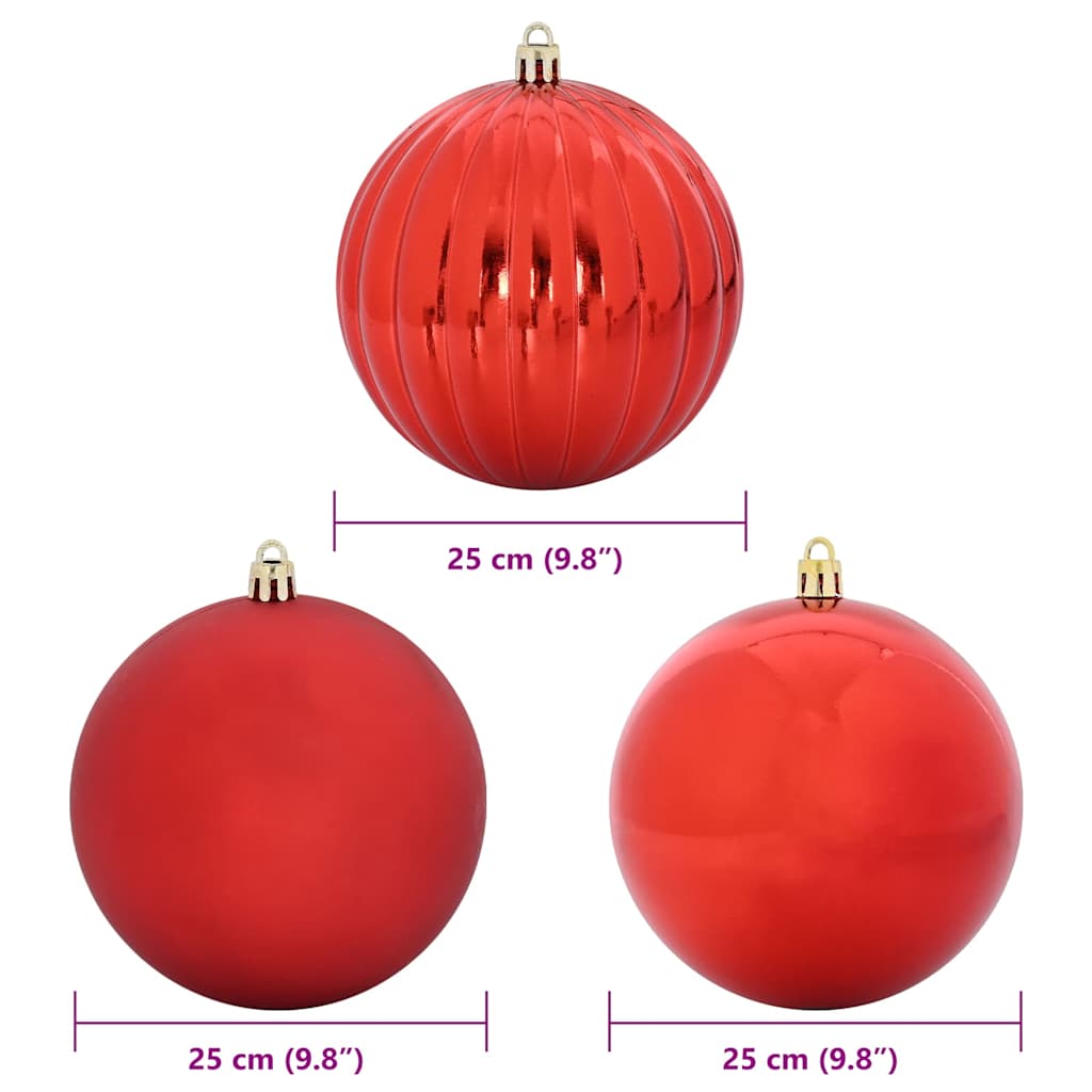 Julekule Sett XXL 3 pcs Rød Plast