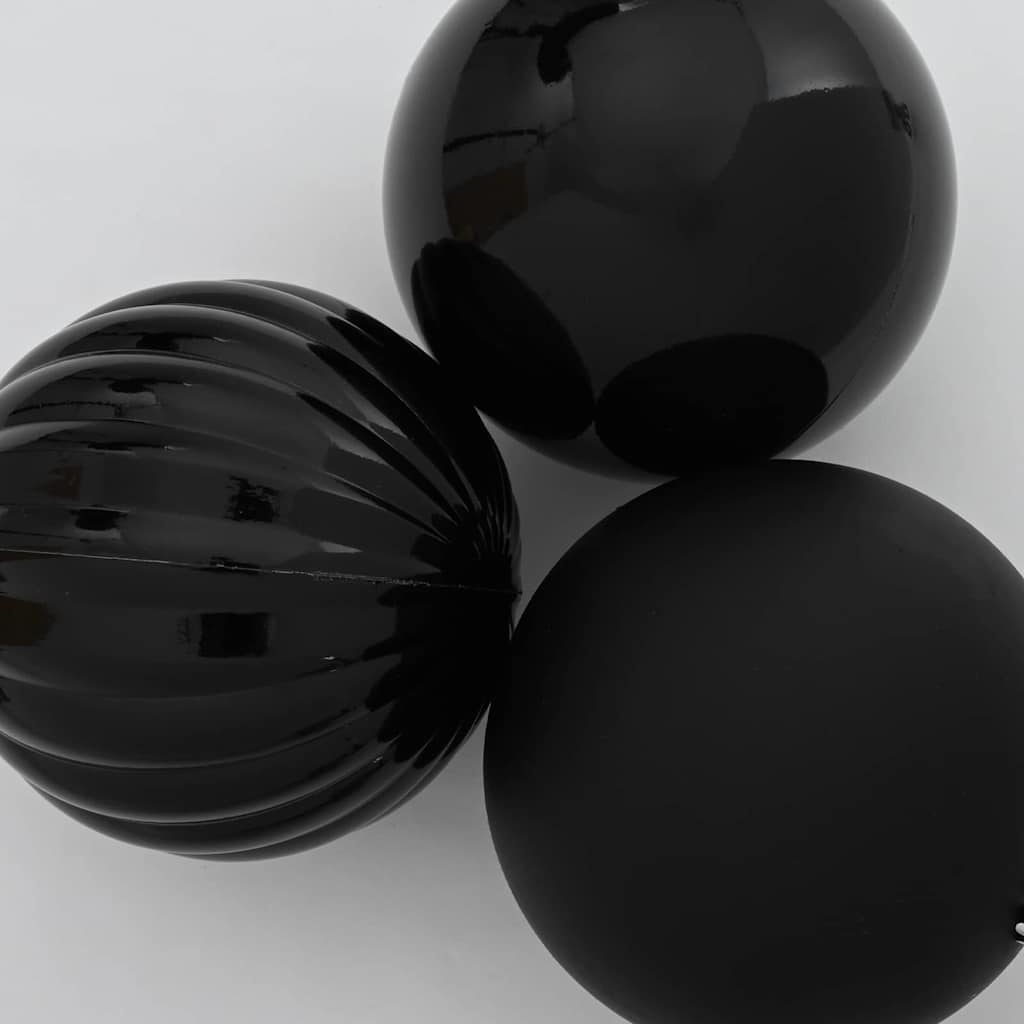 Julepynt Sett XXL 3 pcs Svart Plast
