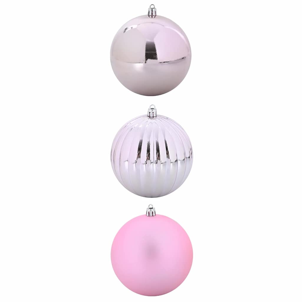 Julekule Sett XXL 3 stk. Rosa Plast