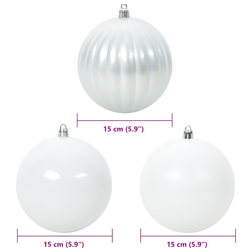Julepyntsett XL 9 pcs Hvit Plast
