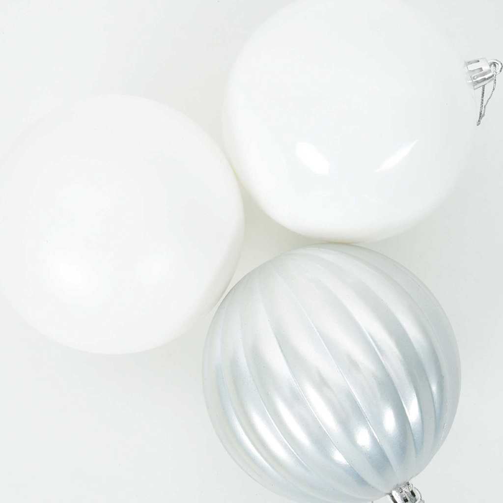 Julekulsett XXL 4 pcs Hvit Plast