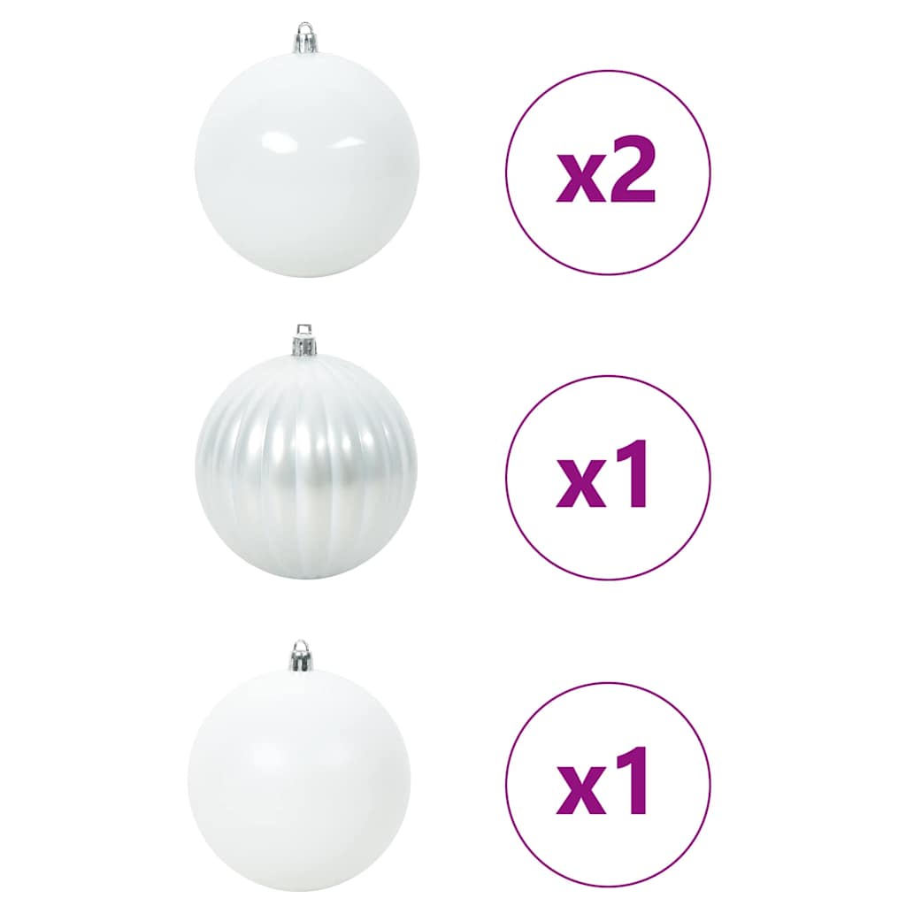 Julekulsett XXL 4 pcs Hvit Plast