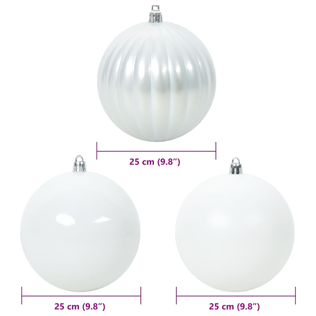 Julekule Sett XXL 3 pcs Hvit Plast