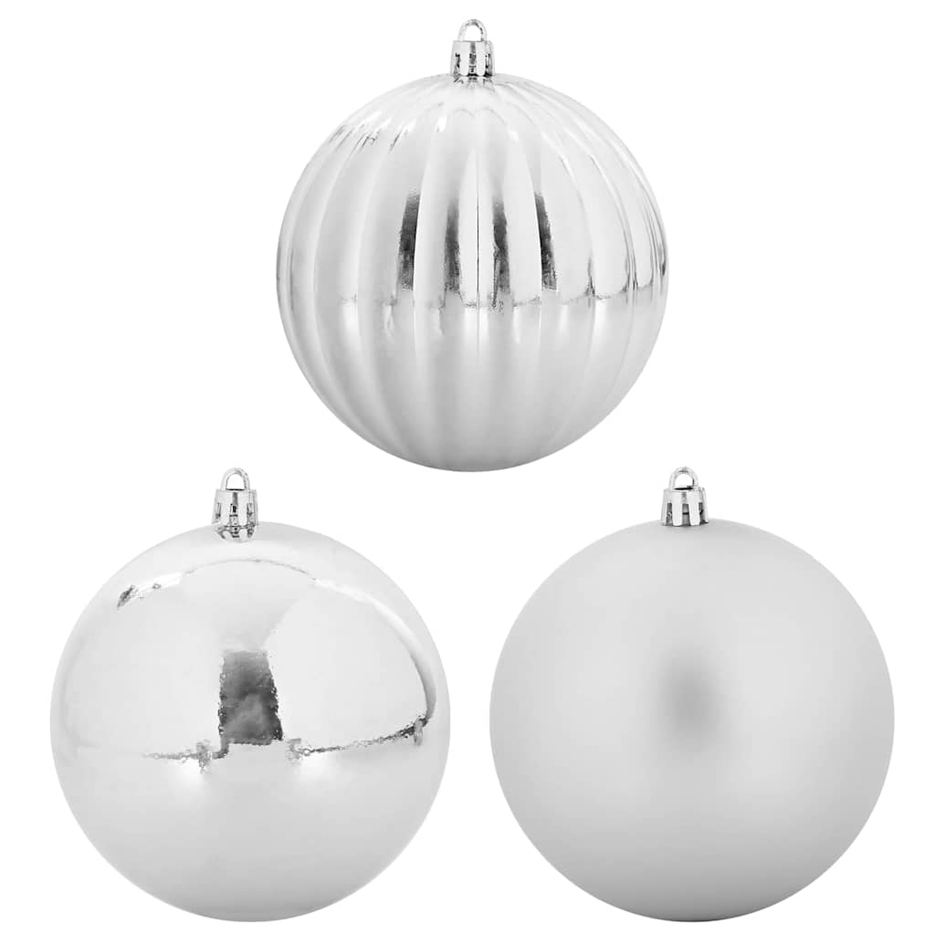 Julepyntsett XXL 3 pcs sølv Plast