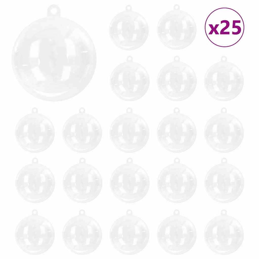 Julekule Sett 25 pcs Gjennomsiktig Ø 8 cm
