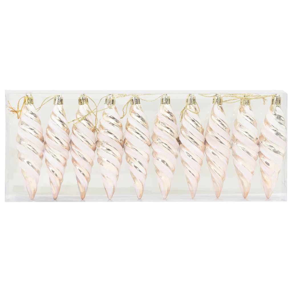 Jule Spiralformet Kule 40 pcs champagne Plast