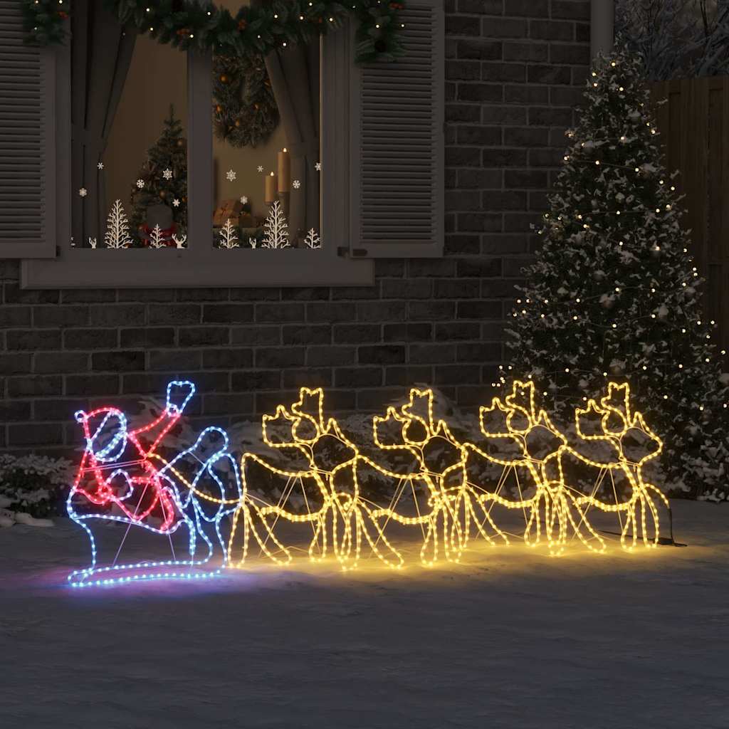 Julepynt med 1224 LED Flerfarget 69 x 79 cm PVC