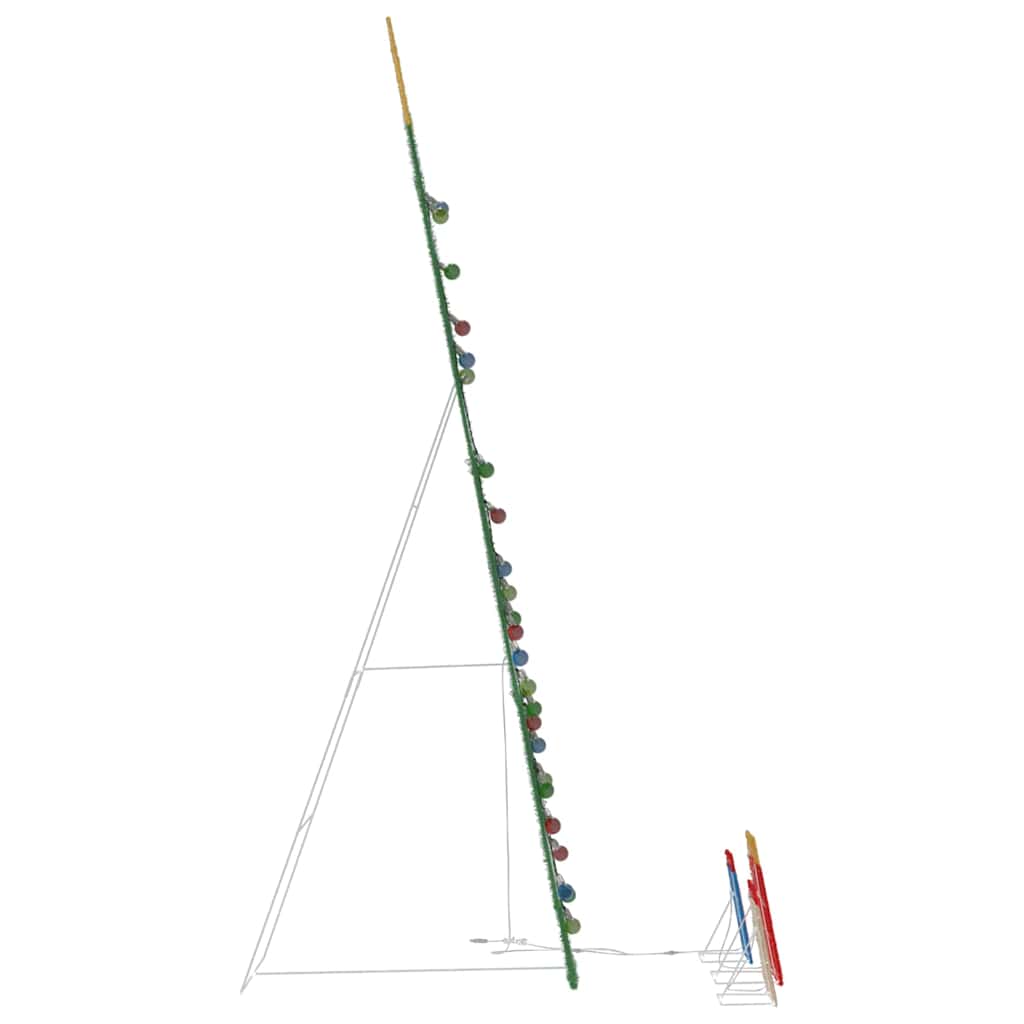 Belyst juletre med 3 gaveesker 2D varm hvit Flerfarget 210 cm