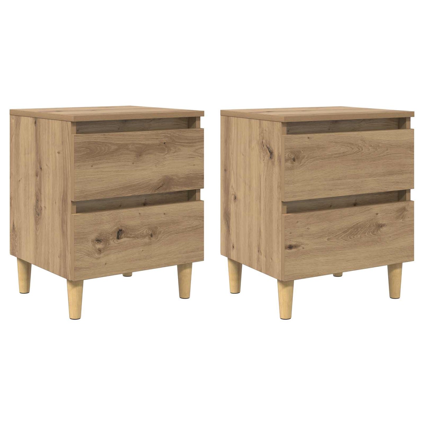 Sengskap 2 pcs Artisan Eik 40 x 35 x 50 cm Konstruert tre