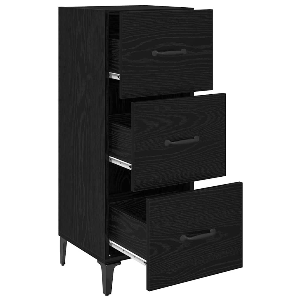 Serviesskap Svart Eik 34,5 x 34 x 90 cm Konstruert tre