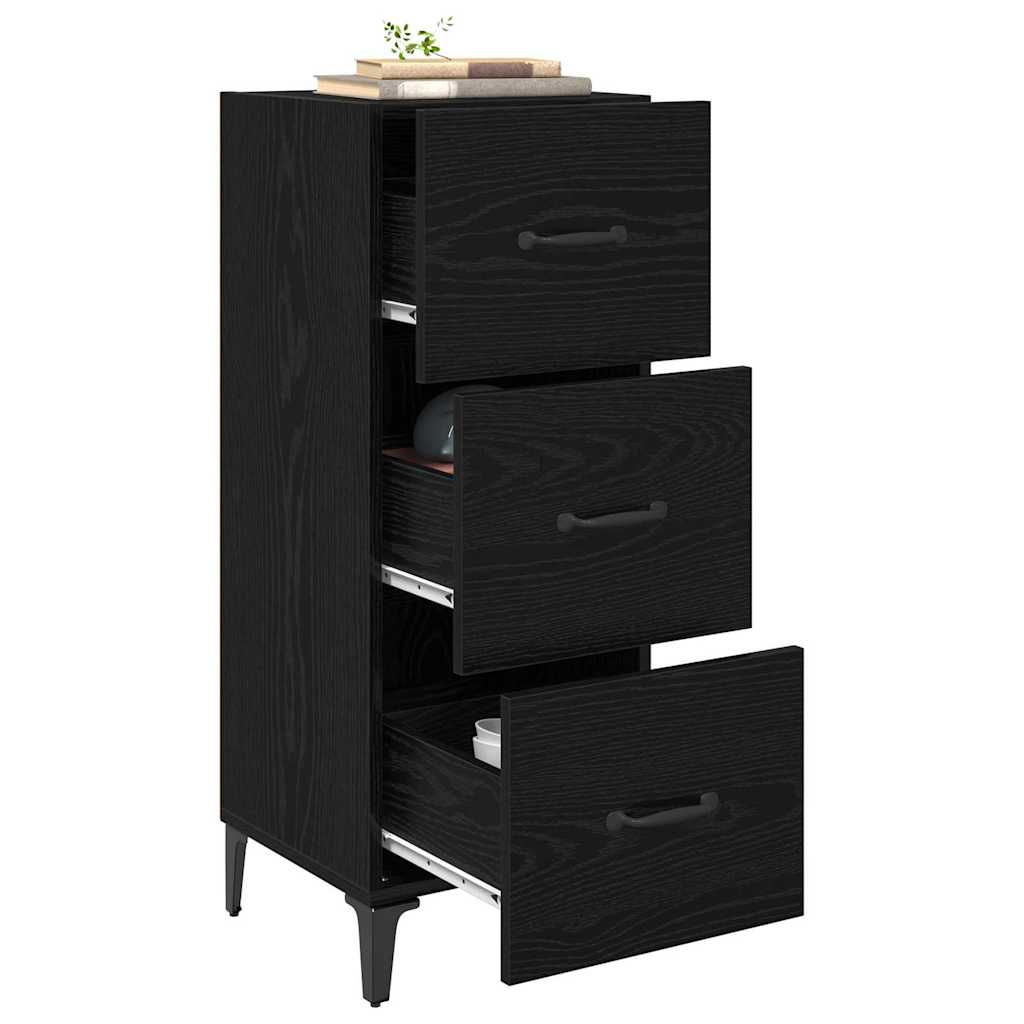 Serviesskap Svart Eik 34,5 x 34 x 90 cm Konstruert tre
