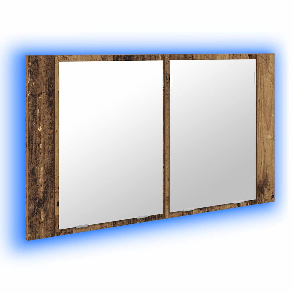Baderomsspeilskap Gamle tre 80 x 12 x 45 cm Konstruert tre